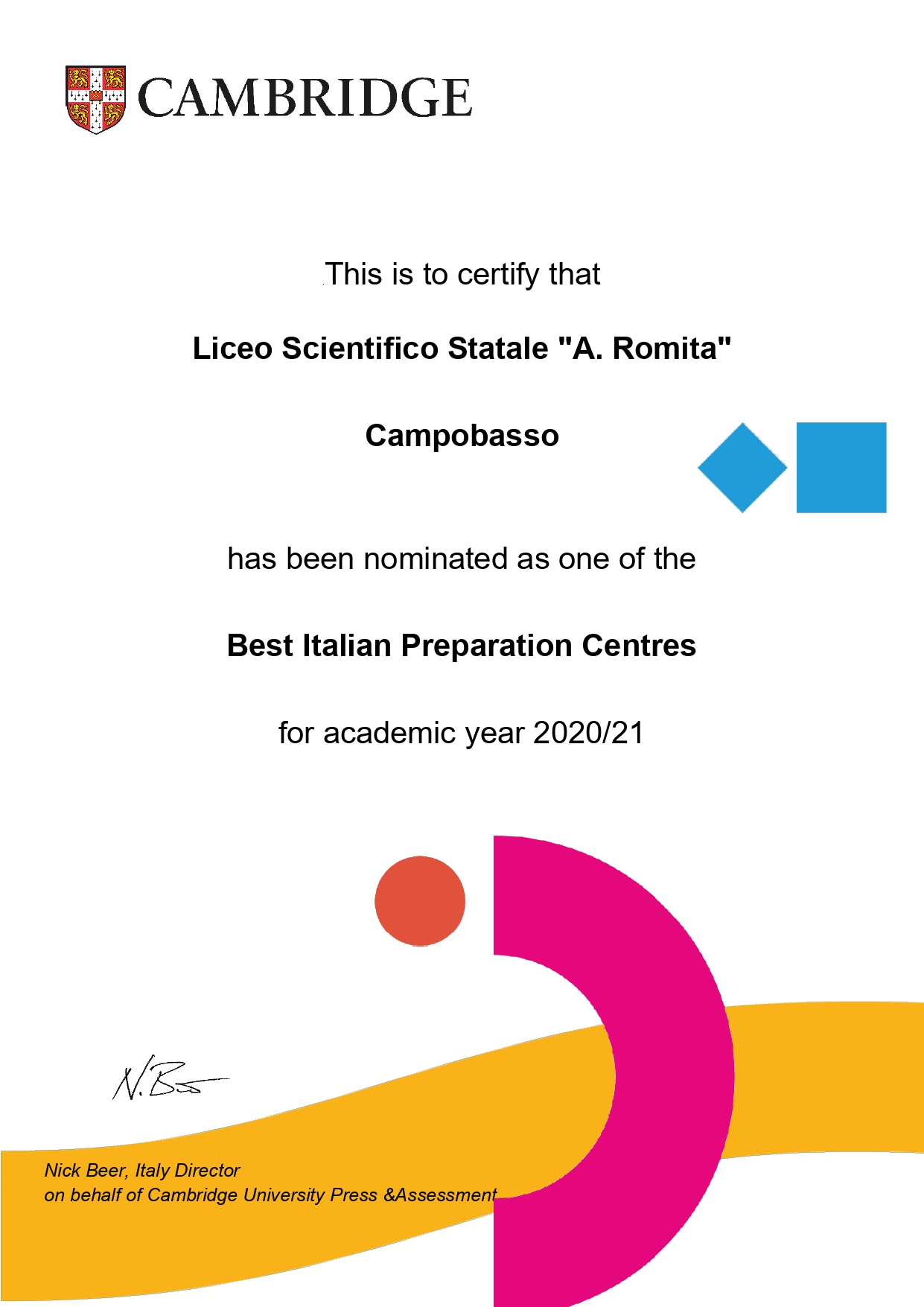 40. Liceo Scientifico Statale A. Romita Campobasso page 0001