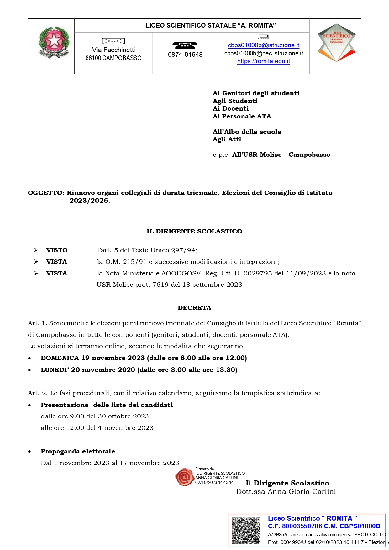 Elezioni consiglio dIstituto