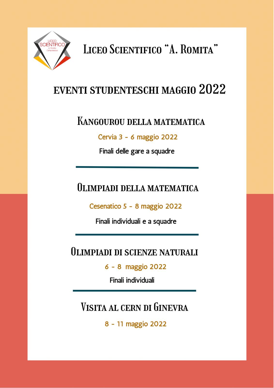 eventi maggio 2022