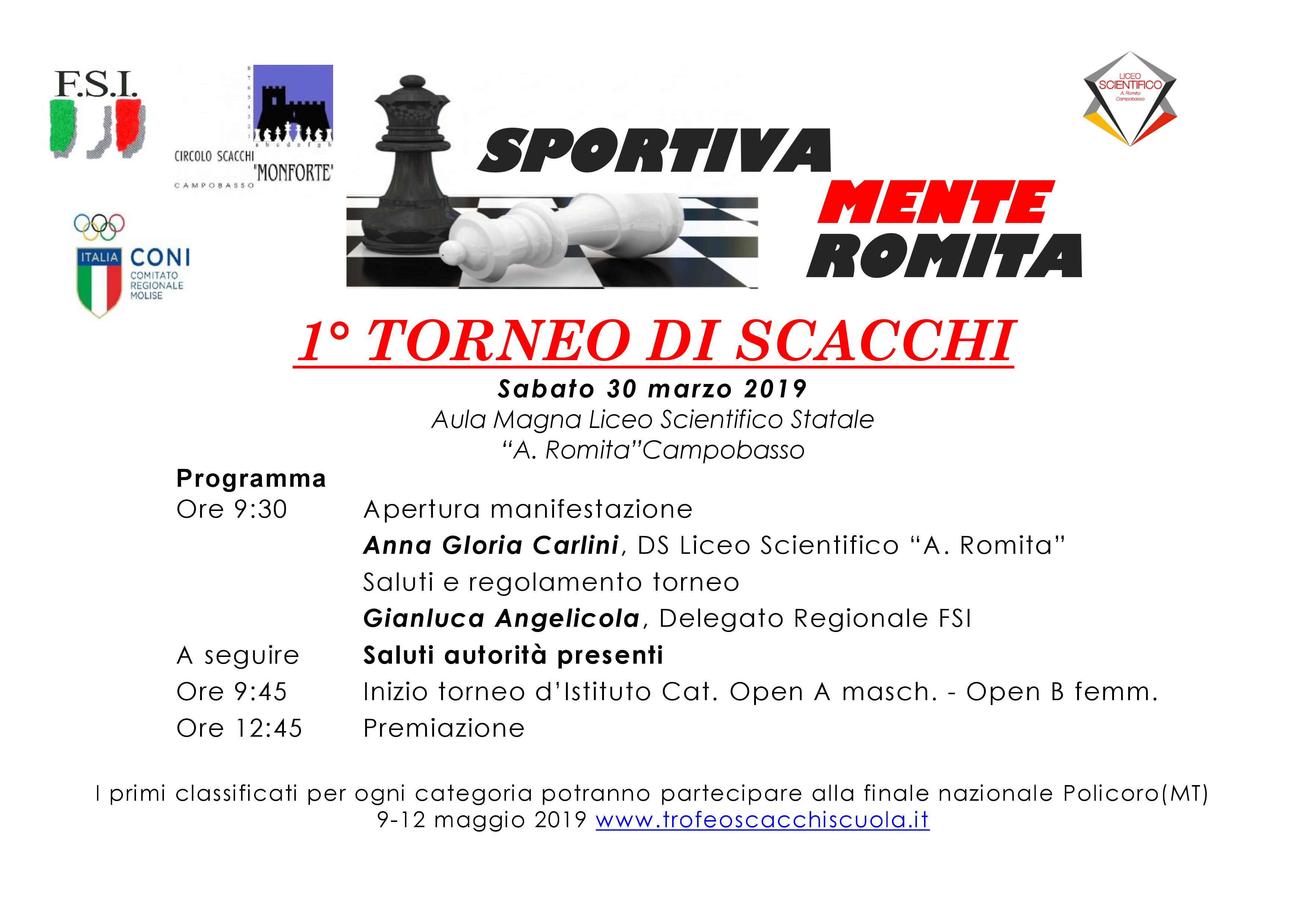 locandina torneo scacchi 2019