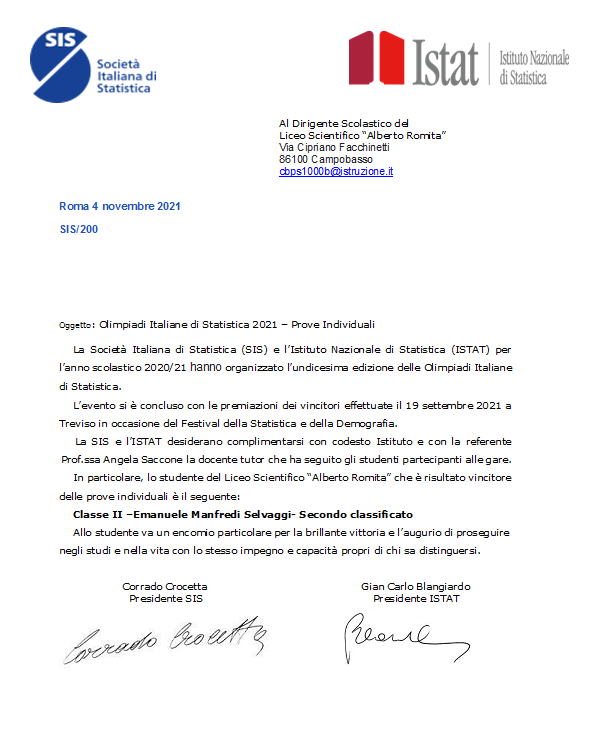 olimpiadi statistica encomio